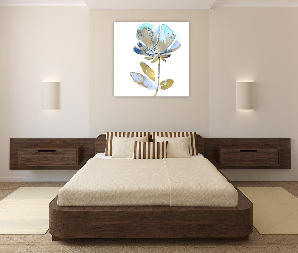Fresh Bloom Aqua II Wall Art Print on the wall