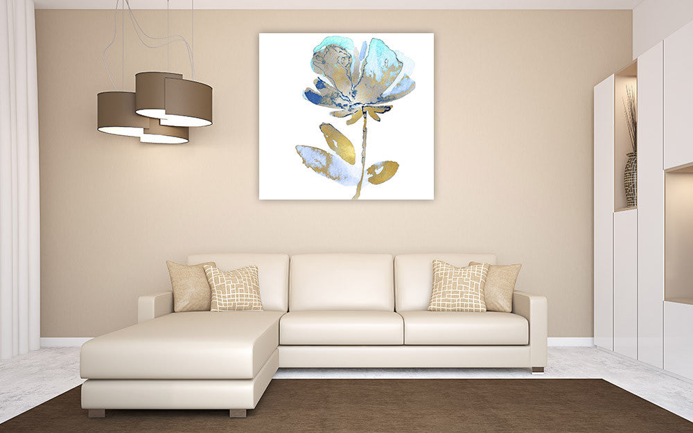 Fresh Bloom Aqua II Wall Art Print on the wall