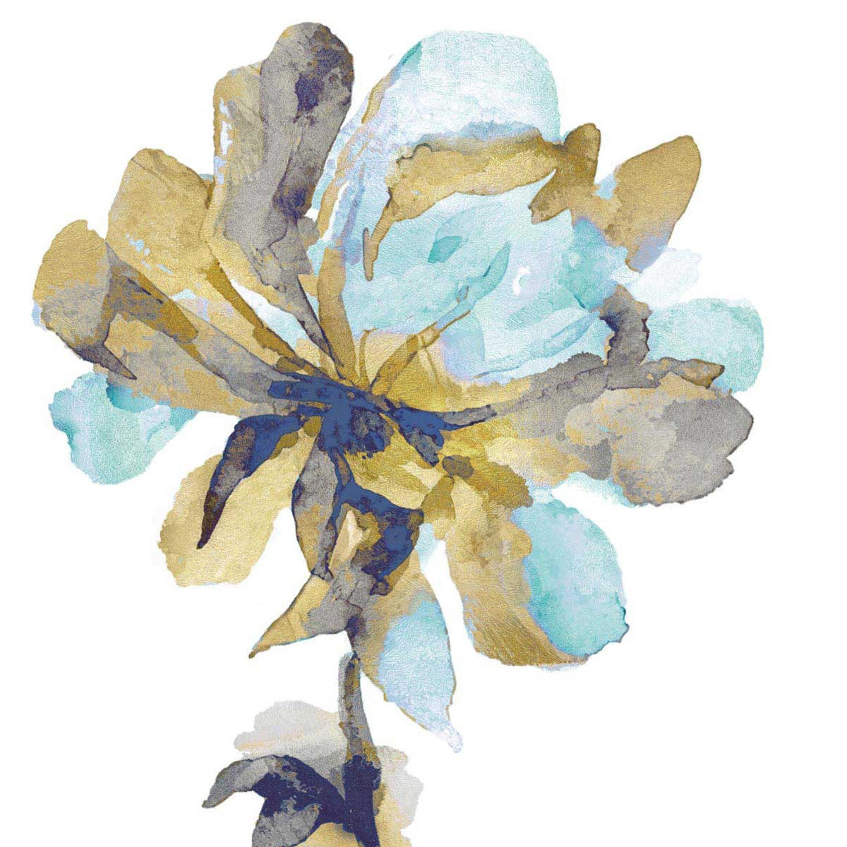 Fresh Bloom Aqua I Wall Art Print