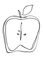 Fruit Contour Apple Wall Art Print