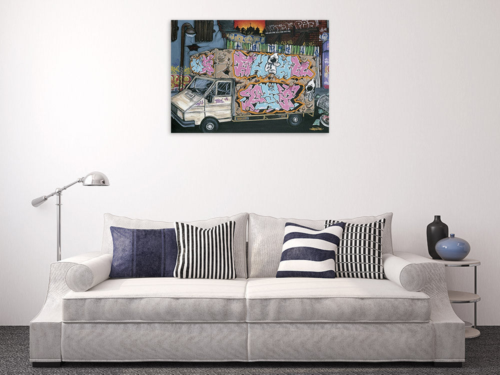 Funky Truck I Wall Art Print on the wall