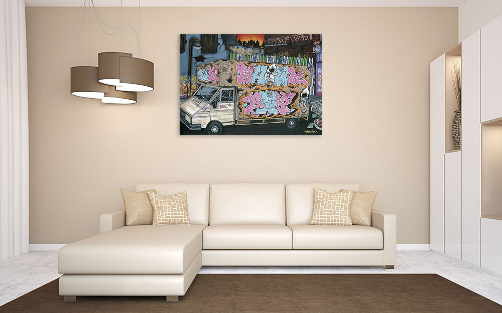 Funky Truck I Wall Art Print on the wall