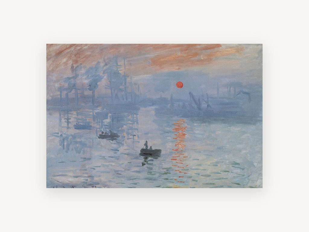 Harbour Sunrise Haze, coastal canvas wall art print, front view