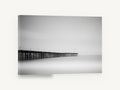 Pier in the Mist, long exposure pier black and white, coastal canvas wall art print ready to hang