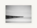 Pier in the Mist, coastal canvas wall art print, front view
