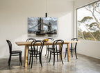 Tower Bridge Storm Light city canvas print on the wall of a dining room