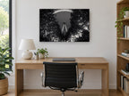 Eye Through the Lights city canvas print on the wall of a study