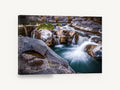Silken Rock Pools, long exposure waterfall rock pool photograph, landscape canvas wall art print ready to hang