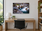 Silken Rock Pools landscape canvas print on the wall of a study