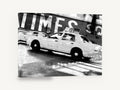 Times Square Taxi Blur, times square taxi black and white, city canvas wall art print ready to hang