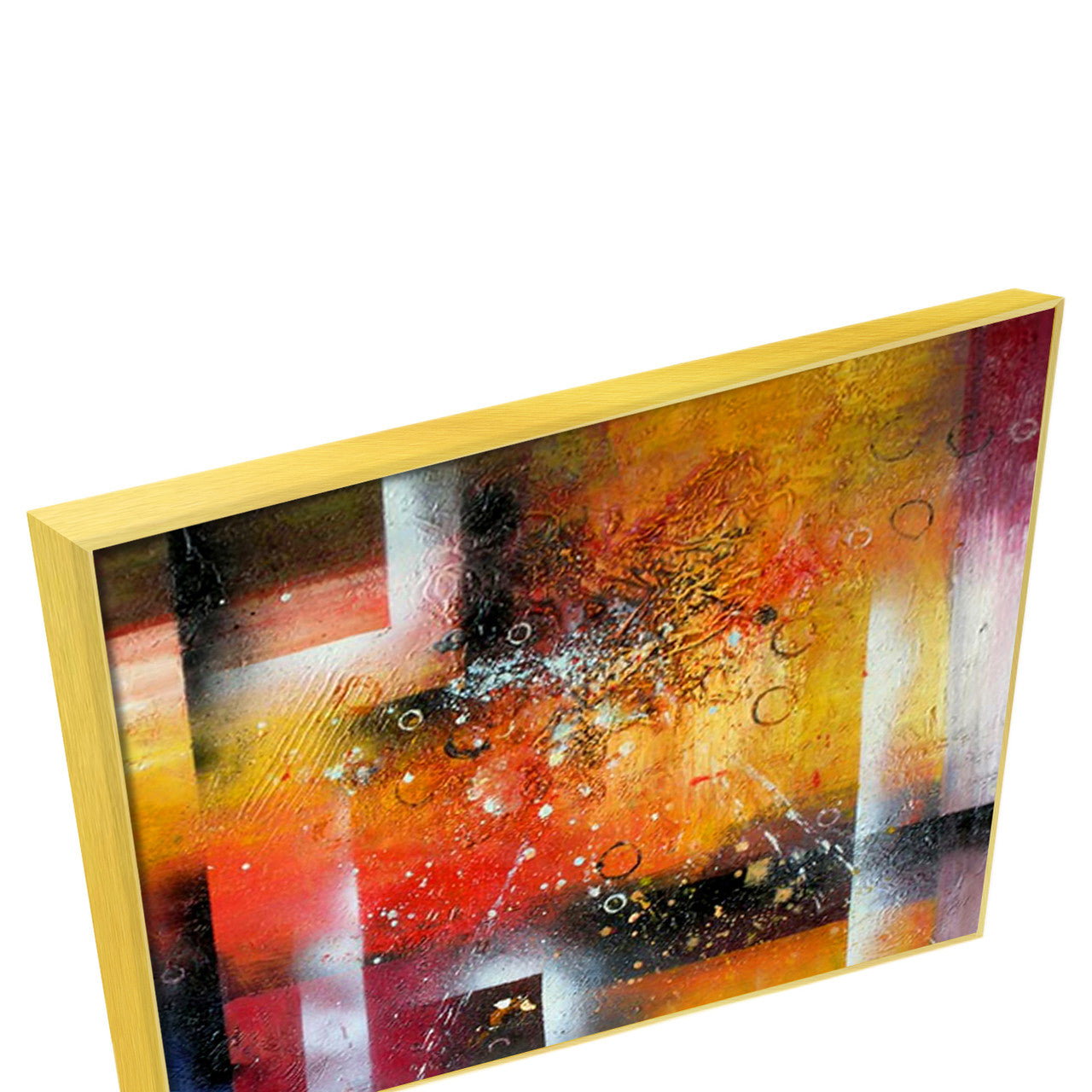 Enigma | Yellow Abstract Art Oil Painting Art Canvas for Hallways