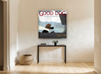 Ace Pilot Lab animal canvas print on the wall of a hallway