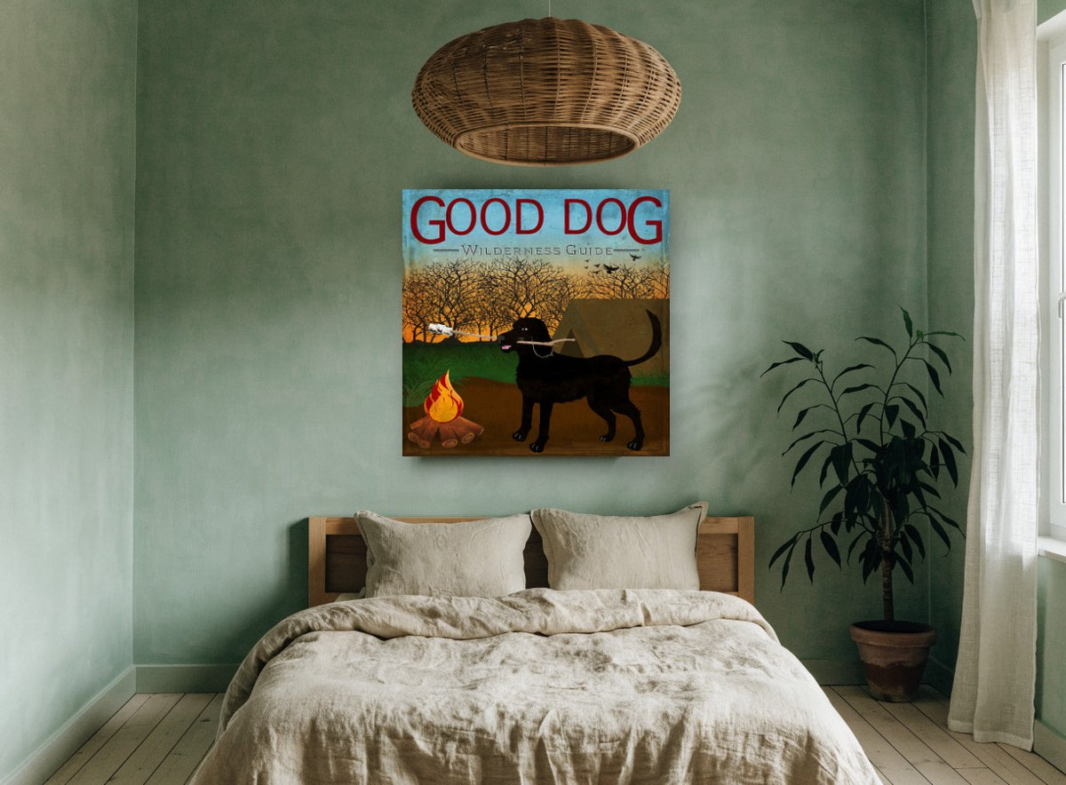 Campfire Lab Guide animal canvas print on the wall of a bedroom