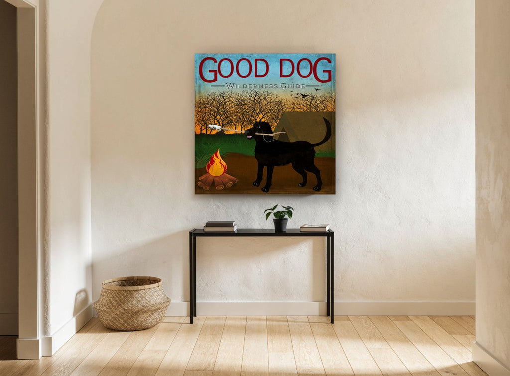Campfire Lab Guide animal canvas print on the wall of a hallway