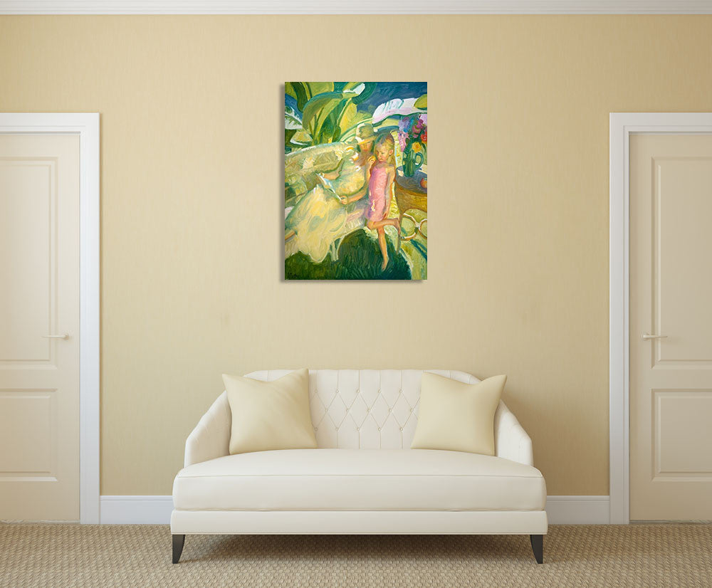 Garden Light Wall Art Print on the wall