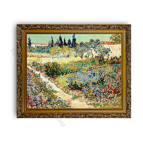 Garden at  Arles Gold Ornate Outer Frame