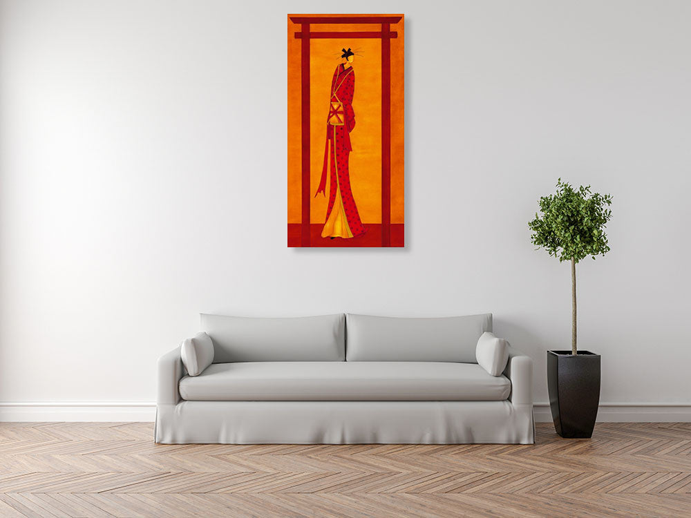 Geisha II Wall Art Print on the wall