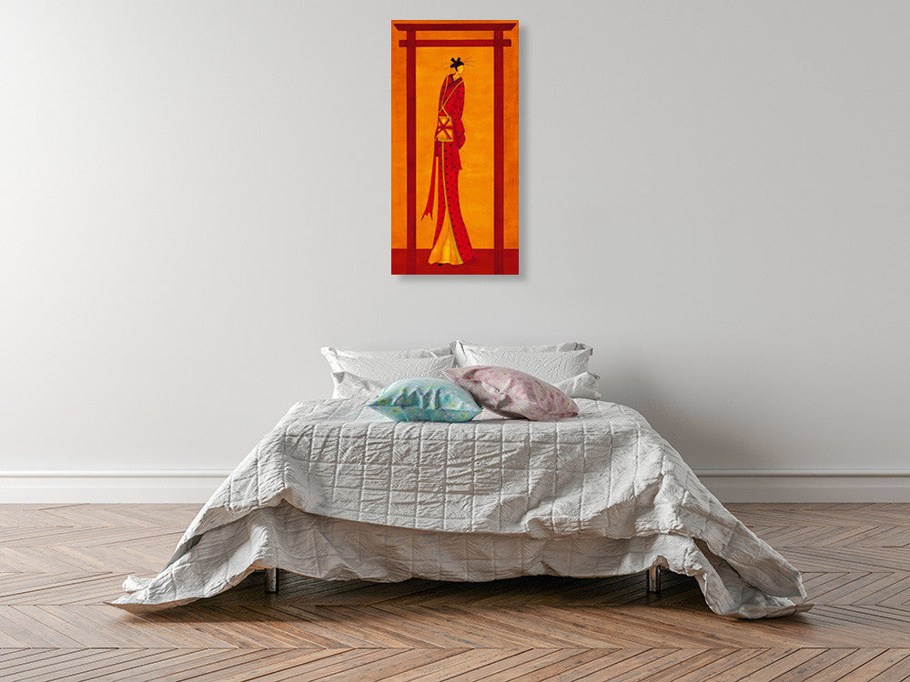 Geisha II Wall Art Print on the wall