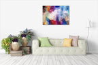  Geometrical Rainbow Wall Art Print on the wall