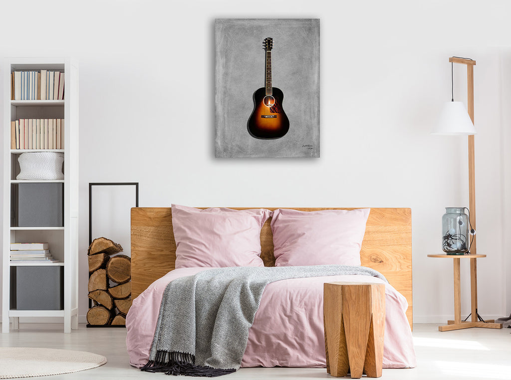 Gibson Original Jumbo Wall Art Print on the wall
