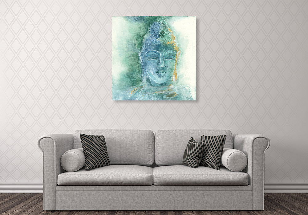 Gilded Buddha II Wall Art Print on the wall