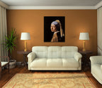 Girl with a Pearl Earring on the wall