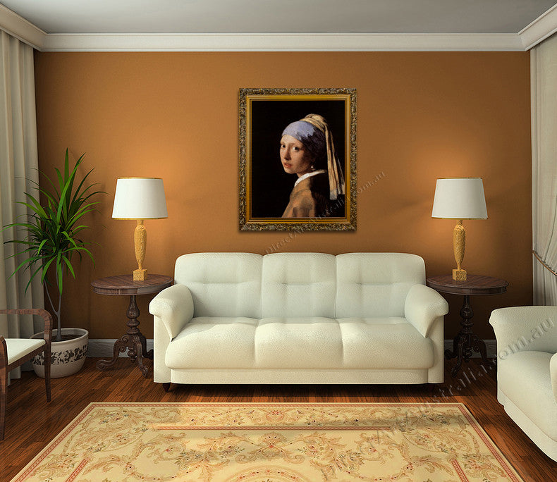 Girl with a Pearl Earring on the wall