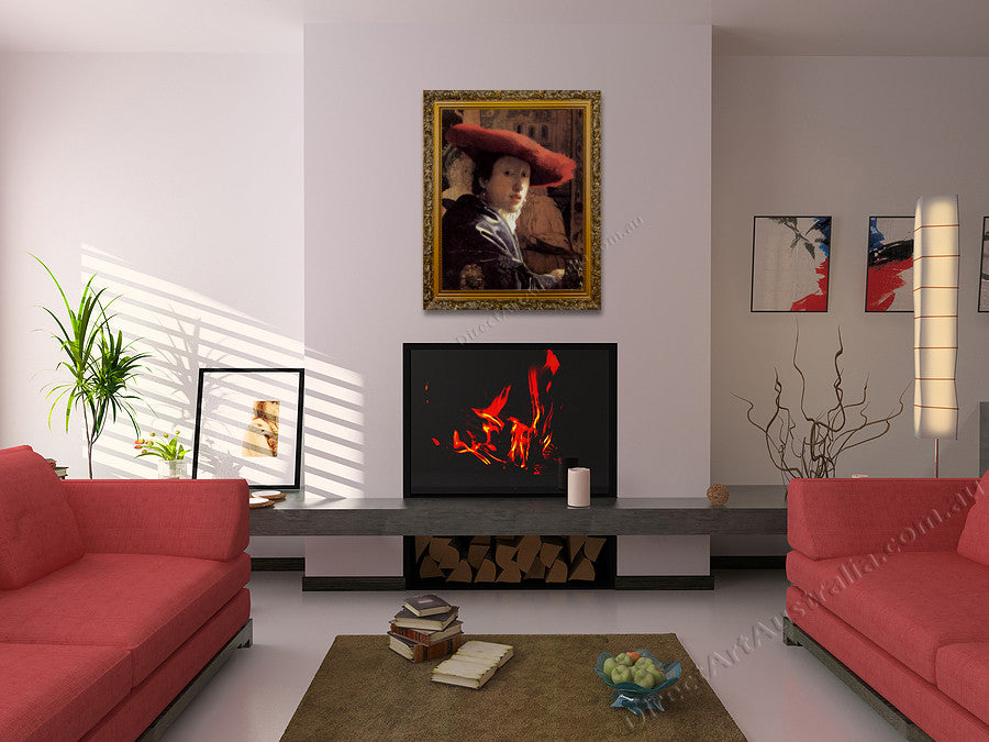 The Girl with the Red Hat on the wall