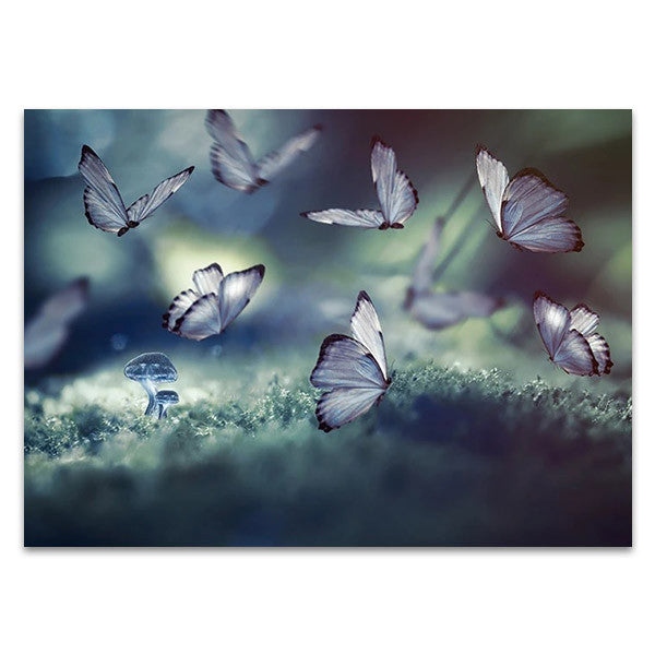 Glowing Butterflies Wall Art Print