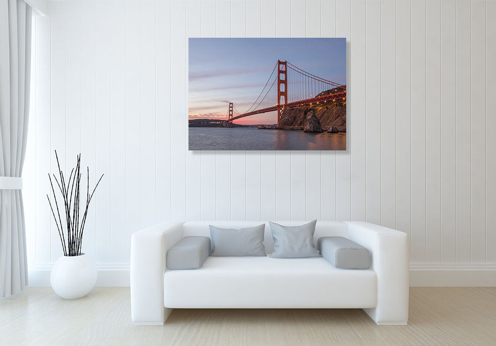 Golden Gate Span Wall Art Print on the wall