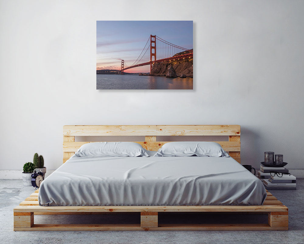 Golden Gate Span Wall Art Print on the wall