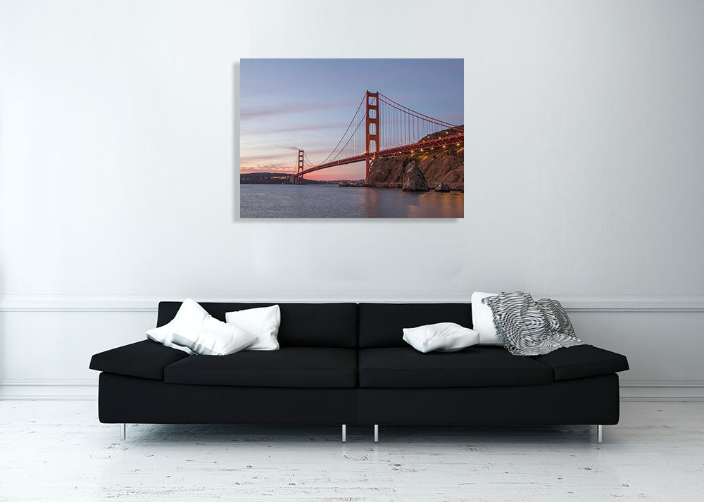 Golden Gate Span Wall Art Print on the wall