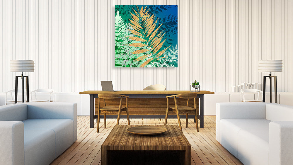 Golden Glory III Wall Art Print on the wall