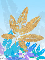 Goldnes Sommerblau III Wall Art Print