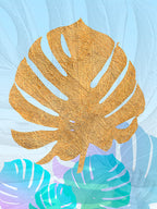 Goldnes Sommerblau II Wall Art Print