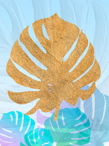 Goldnes Sommerblau II Wall Art Print