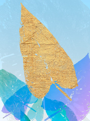 Goldnes Sommerblau I Wall Art Print