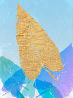 Goldnes Sommerblau I Wall Art Print
