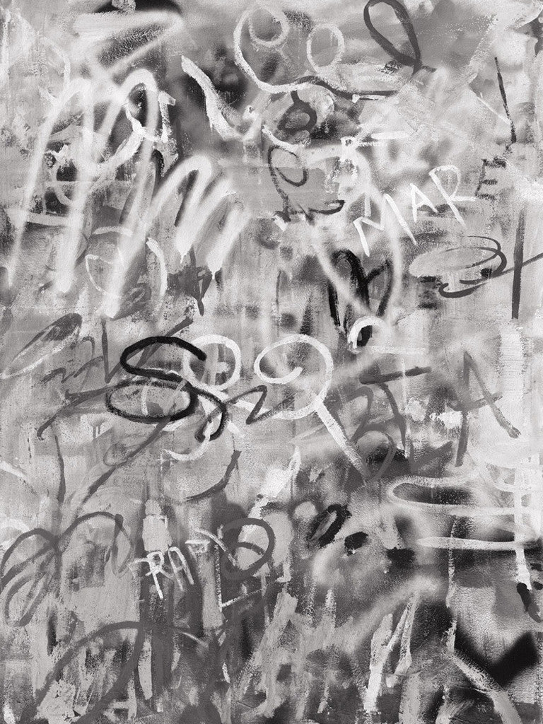 Graffiti Love Monochromatic Wall Art Print