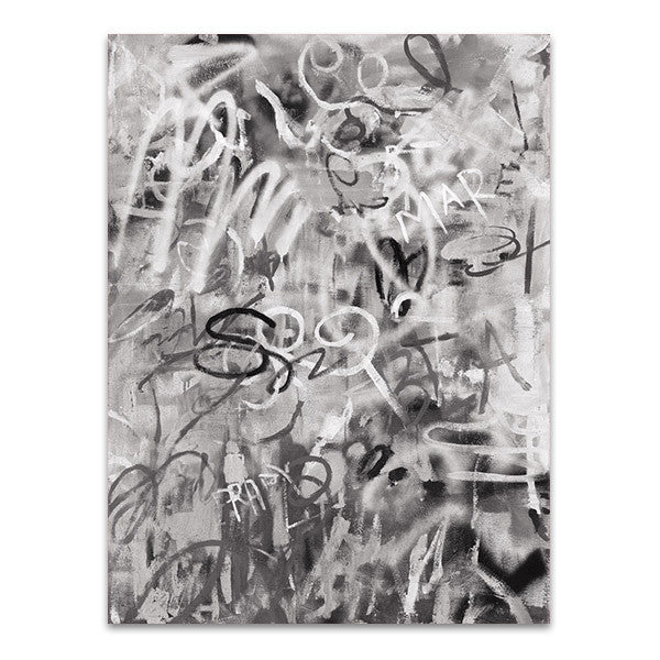 Graffiti Love Monochromatic Wall Art Print