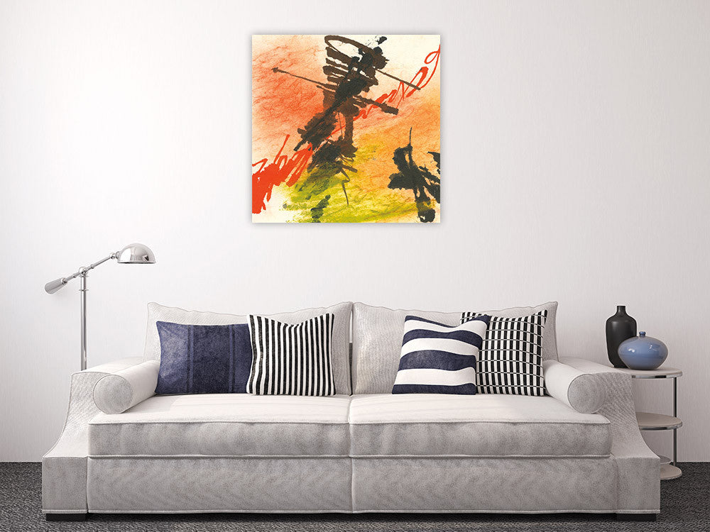 Graffiti Orange I Wall Art Print on the wall