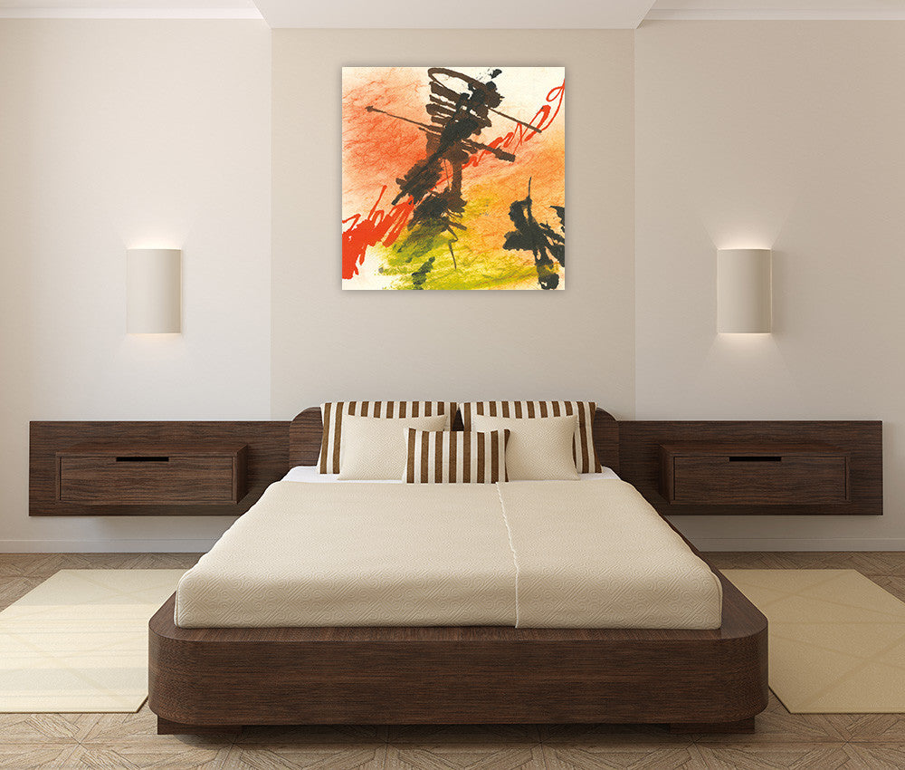 Graffiti Orange I Wall Art Print on the wall