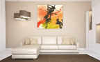 Graffiti Orange I Wall Art Print on the wall