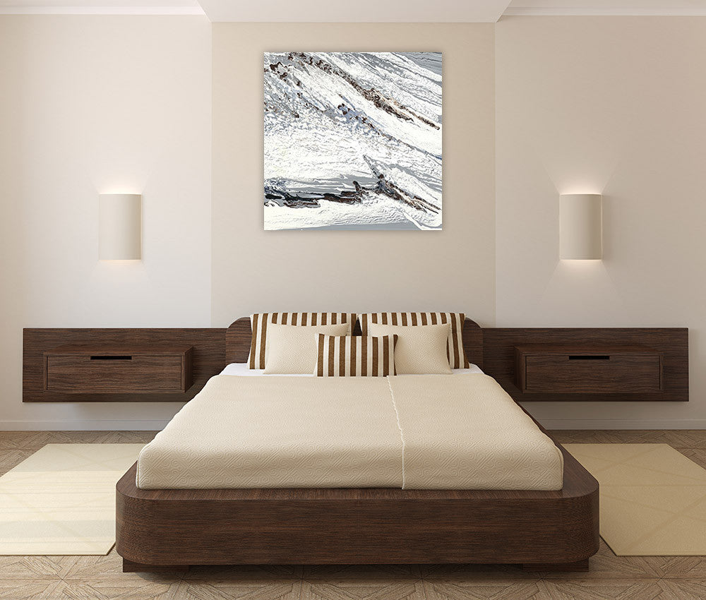Gray Marble Wall Art Print  on the wall