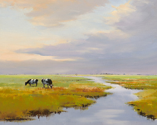Grazing Cattle Wall Art Print 
