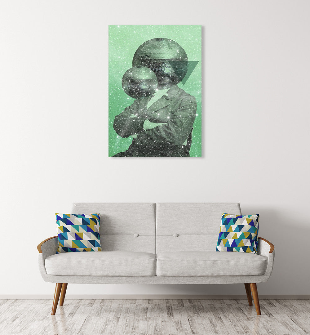 Green Universe Wall Art Print on the wall