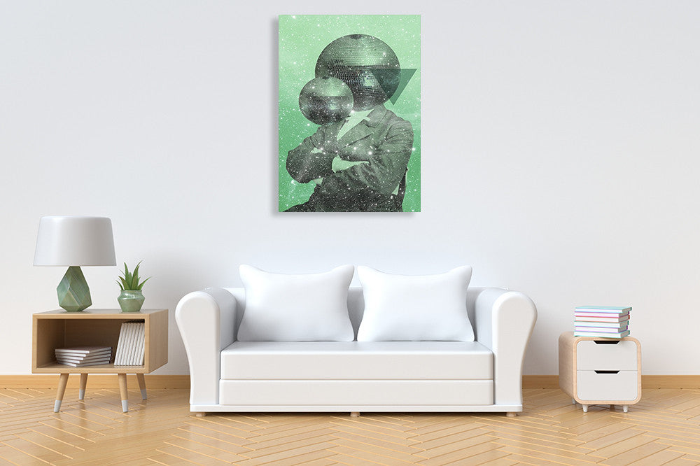 Green Universe Wall Art Print on the wall