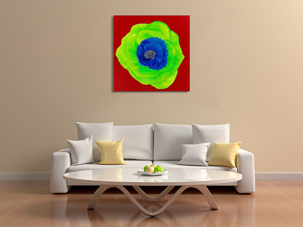 Green Wall Art Print on the wall