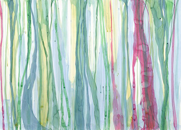 Green Watercolour Wall Art Print