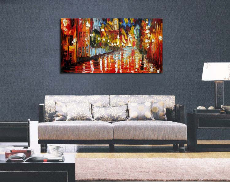 Knife Painting SAH027 on the wall